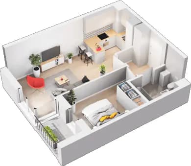 Mieszkanie B.20 z inwestycji Nowa Namiarkowa w Katowice