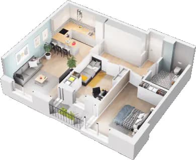 Mieszkanie C.09 z inwestycji Nowa Namiarkowa w Katowice