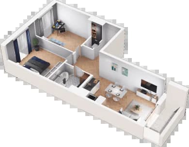 Mieszkanie G1-100 z inwestycji Piasta Park VI w Kraków