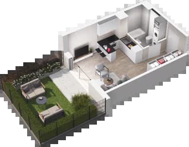 Mieszkanie E01 z inwestycji Na Koszutce II w Katowice