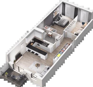 Mieszkanie B3.22 z inwestycji Enklawa Bukowa II w Kraków