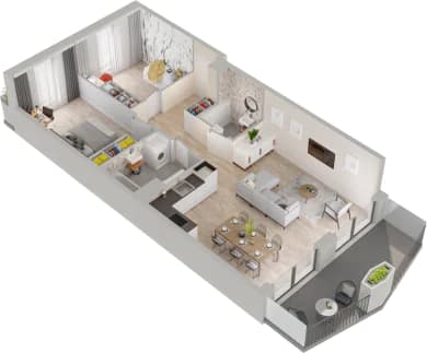 Mieszkanie 9 z inwestycji Semiramis w Katowice Mieszkanie 9 z inwestycji Semiramis w Katowice