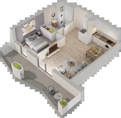 Mieszkanie 35 z inwestycji Semiramis w Katowice