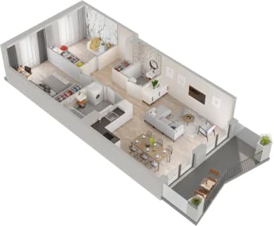 Mieszkanie 135 z inwestycji Semiramis w Katowice