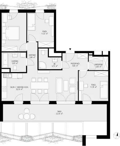 Mieszkanie 151 z inwestycji Semiramis w Katowice