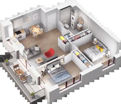 Mieszkanie 124 z inwestycji Mikusińskiego 25 w Katowice