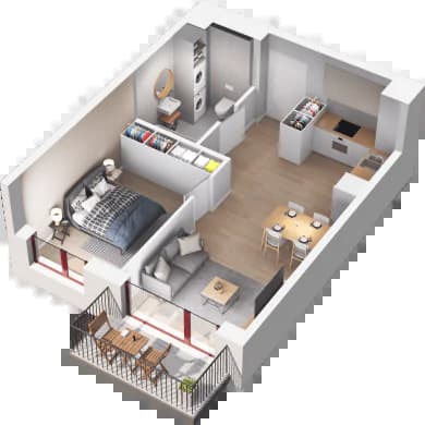 Mieszkanie 132 z inwestycji Mikusińskiego 25 w Katowice