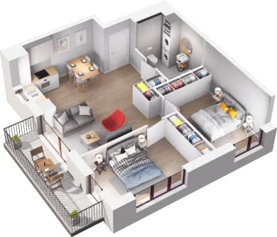 Mieszkanie 136 z inwestycji Mikusińskiego 25 w Katowice Mieszkanie 136 z inwestycji Mikusińskiego 25 w Katowice