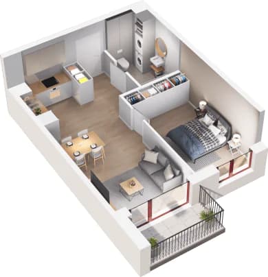 Mieszkanie 139 z inwestycji Mikusińskiego 25 w Katowice