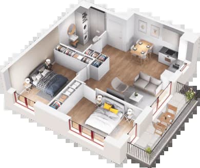 Mieszkanie 80 z inwestycji Mikusińskiego 25 w Katowice