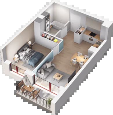 Mieszkanie 83 z inwestycji Mikusińskiego 25 w Katowice