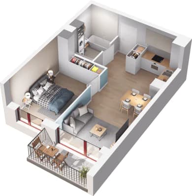 Mieszkanie 83 z inwestycji Mikusińskiego 25 w Katowice Mieszkanie 83 z inwestycji Mikusińskiego 25 w Katowice