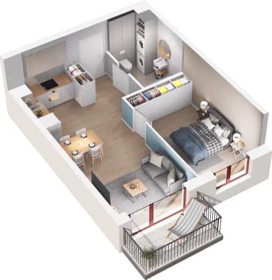 Mieszkanie 14 z inwestycji Mikusińskiego 25 w Katowice Mieszkanie 14 z inwestycji Mikusińskiego 25 w Katowice