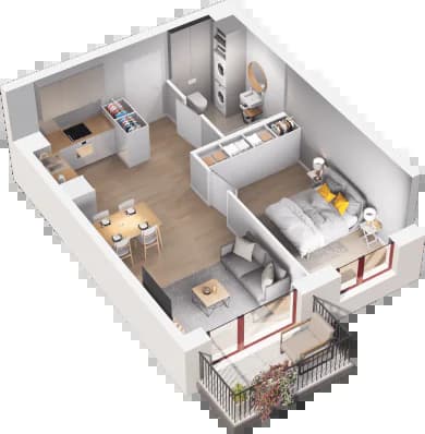 Mieszkanie 17 z inwestycji Mikusińskiego 25 w Katowice