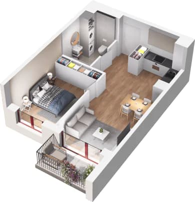 Mieszkanie 22 z inwestycji Mikusińskiego 25 w Katowice Mieszkanie 22 z inwestycji Mikusińskiego 25 w Katowice