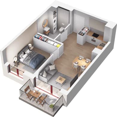 Mieszkanie 143 z inwestycji Mikusińskiego 25 w Katowice