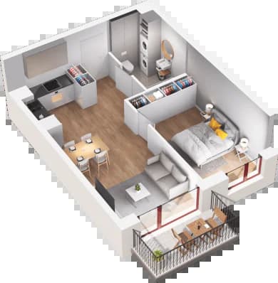 Mieszkanie 149 z inwestycji Mikusińskiego 25 w Katowice