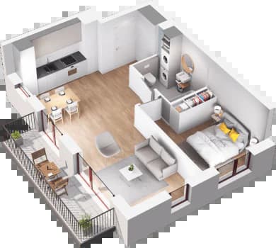 Mieszkanie 33 z inwestycji Mikusińskiego 25 w Katowice Mieszkanie 33 z inwestycji Mikusińskiego 25 w Katowice