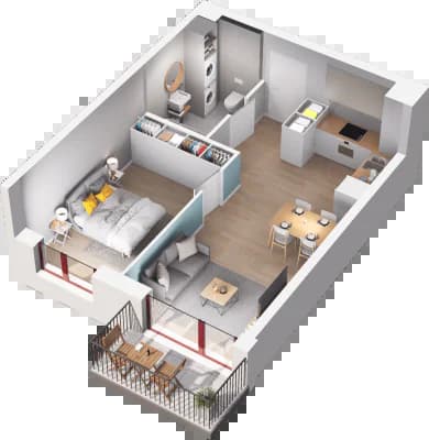 Mieszkanie 35 z inwestycji Mikusińskiego 25 w Katowice Mieszkanie 35 z inwestycji Mikusińskiego 25 w Katowice