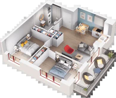 Mieszkanie 158 z inwestycji Mikusińskiego 25 w Katowice