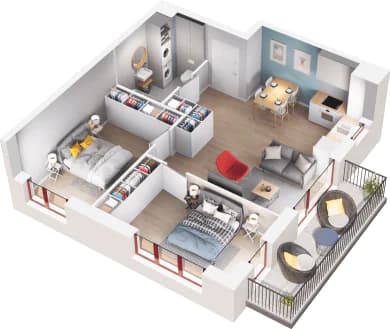 Mieszkanie 158 z inwestycji Mikusińskiego 25 w Katowice Mieszkanie 158 z inwestycji Mikusińskiego 25 w Katowice