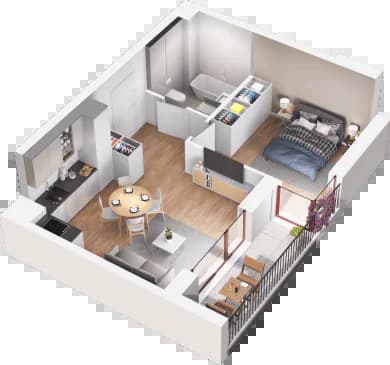 Mieszkanie 66 z inwestycji Mikusińskiego 25 w Katowice Mieszkanie 66 z inwestycji Mikusińskiego 25 w Katowice