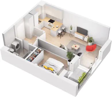 Mieszkanie A.20 z inwestycji Nowa Namiarkowa w Katowice Mieszkanie A.20 z inwestycji Nowa Namiarkowa w Katowice