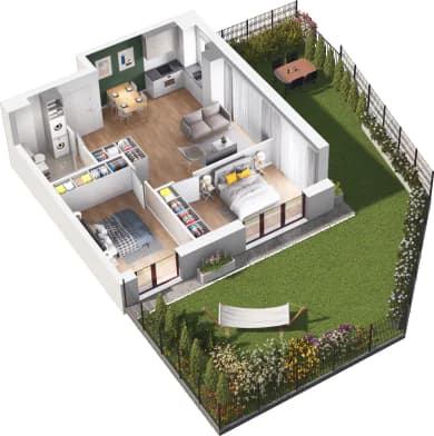 Mieszkanie 114 z inwestycji Mikusińskiego 25 w Katowice Mieszkanie 114 z inwestycji Mikusińskiego 25 w Katowice