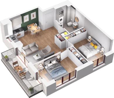 Mieszkanie 73 z inwestycji Mikusińskiego 25 w Katowice Mieszkanie 73 z inwestycji Mikusińskiego 25 w Katowice