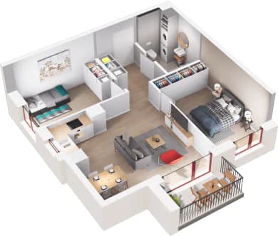 Mieszkanie 77 z inwestycji Mikusińskiego 25 w Katowice Mieszkanie 77 z inwestycji Mikusińskiego 25 w Katowice
