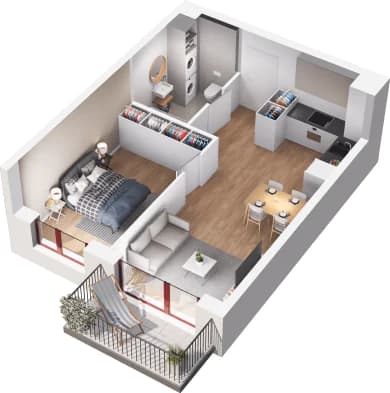 Mieszkanie 79 z inwestycji Mikusińskiego 25 w Katowice Mieszkanie 79 z inwestycji Mikusińskiego 25 w Katowice