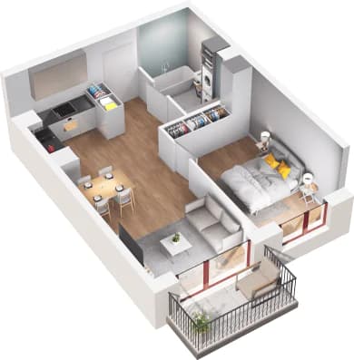 Mieszkanie 82 z inwestycji Mikusińskiego 25 w Katowice Mieszkanie 82 z inwestycji Mikusińskiego 25 w Katowice