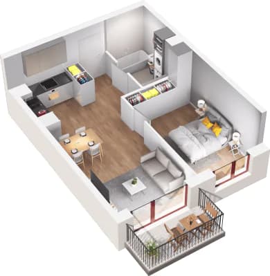 Mieszkanie 16 z inwestycji Mikusińskiego 25 w Katowice Mieszkanie 16 z inwestycji Mikusińskiego 25 w Katowice