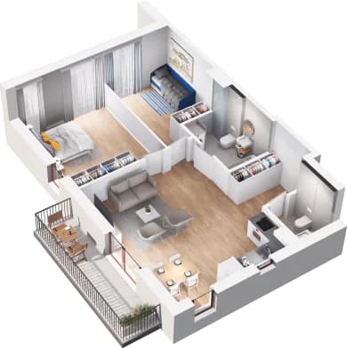 Mieszkanie 26 z inwestycji Mikusińskiego 25 w Katowice Mieszkanie 26 z inwestycji Mikusińskiego 25 w Katowice