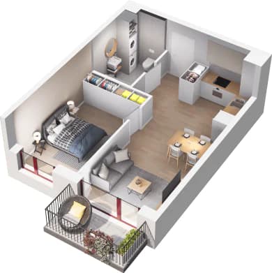 Mieszkanie 144 z inwestycji Mikusińskiego 25 w Katowice Mieszkanie 144 z inwestycji Mikusińskiego 25 w Katowice