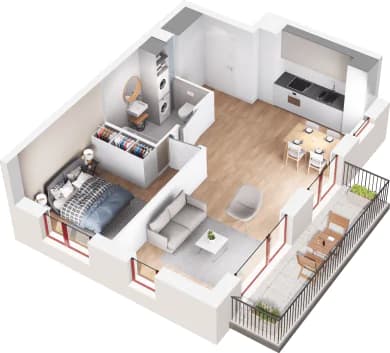 Mieszkanie 32 z inwestycji Mikusińskiego 25 w Katowice Mieszkanie 32 z inwestycji Mikusińskiego 25 w Katowice