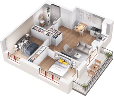 Mieszkanie 104 z inwestycji Mikusińskiego 25 w Katowice Mieszkanie 104 z inwestycji Mikusińskiego 25 w Katowice